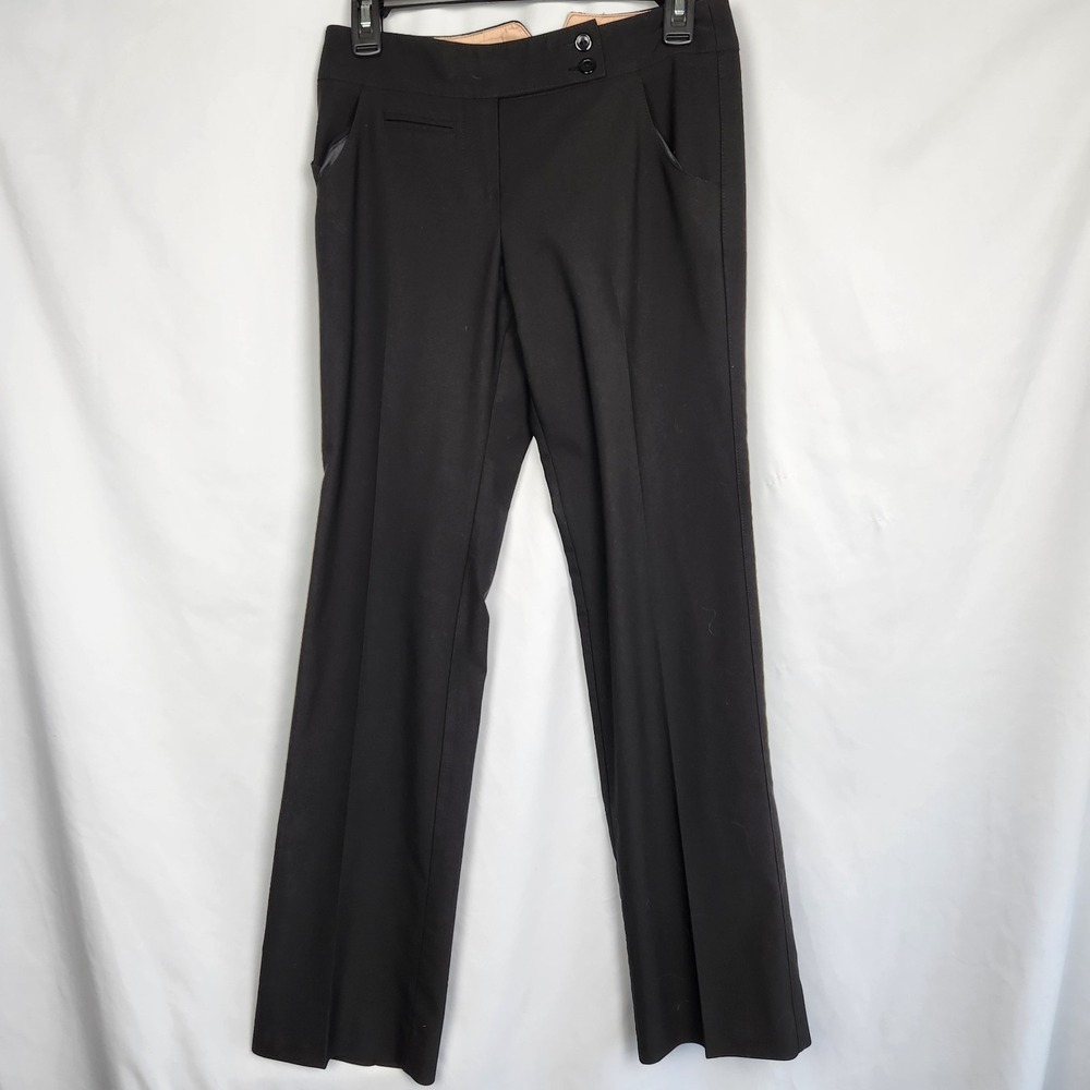 Topshop Women's Dress‎ Pants Size US 4 Black Polyester Pleated with Pockets